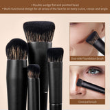 Jessup Vegan Makeup Brushes Set Premium Eco-Friendly Synthetic Powder Foundation Highlight Concealer Eyeshadow Blending Eyebrow Liner Spoolie Brush Set Burlywood 12Pcs T327