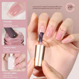 GAOY Jelly Nude Pink Gel Nail Polish Set of 6 Transparent Colors Including Pink Nude Sheer Gel Polish Kit