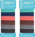 HOYOLS No Metal Hair Elastics Bands, Assorted Sport Daily Color Ponytail Holder No Snag Hair Ties for Girls Women Thick Hair 4Mm, Hair Accessories - 6 Colors 60 Count (Sport)