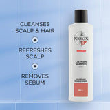 NIOXIN System 4 Duo Pack, Cleanser Shampoo + Scalp Therapy Revitalising Conditioner (1L + 1L), for Coloured Hair with Progressed Thinning