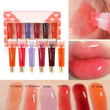 Balee 6PCS Plumping Lip Oil,Hydrating Lip Gloss,Tinted Lip Balm Transparent Lip Care Oil,Long Lasting Nourishing Shine Lip Tint,Moisturizing,Lighten Lip Lines