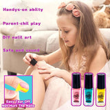 Kid Nail Studio Set Kids Nail Polish Kit Girls Nail Salon Games Kids Manicure Sets for Girls Girls Age 6-12