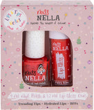 Miss Nella Magic Spell Lips & Tips Duo - Scented Lip Gloss + Glitter Nail Polish for Children with Peelable, Water-Based and Odour-Free Formula