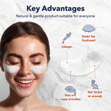 Purederm Collagen under Eye Mask (60 Sheets) - under Eye Patches Dark Circles and Puffiness - Rich Collagen Eye Zone Gel Mask Reduce under Eye Bags, Creases, Fine Lines - Eye Zone Patches for Moisturizing, Hydrating, Uplifting, Illuminating