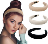 3PCS Fabric Headbands Solid Colors Hair Hoops Simple Hairbands Set Hair Barrettes Cute Head-Wear Hair Accessories for Women and Girls (Multicolor3)