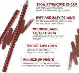 TAVVKE 12-Color High Pigmented Lip Liner Set - Waterproof Matte Lip Pencils for Daily, Travel, Party, and Work - Long-Lasting and Non-Marking Lipstick Pens