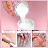 Saviland Clear Acrylic Powder 4.23Oz - Professional Crystal Polymer Clear Nail Powder Acrylic Nail System for Acrylic Nails Extension Large Capacity No Need Nail Lamp