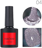 VERONNI Reflective Purple Glitter Gel Nail Polish Glitter Sparkly Nail Polish Diamond Shimmer Gel Soak off UV LED Gel Polish Nail Art Home Manicure Salon DIY (04)