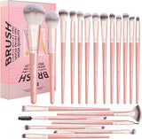 MAANGE Makeup Brushes 20Pcs Makeup Brush Set Premium Synthetic Foundation Face Powder Blush Concealers Make up Brushes Sets with Gift Box（Champagne)