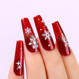 AIMEILI Soak off UV LED Gel Nail Polish Glitter Christmas - Heart Break Red (095) 10Ml