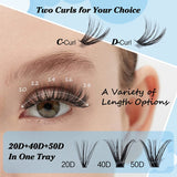 Lash Bond and Seal for Lash Clusters Eyelash Bond and Seal Cluster Lash Glue Mascara Wand Lash Glue Strong Hold for 72 Hours Waterproof Avoid Stickness(5Ml+5Ml)