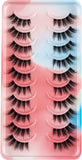 Manga Lashes False Eyelashes Look like Individual Clusters Fluffy Faux Mink Lashes Natural Look 5 Pairs False Lashes (AW12)