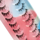 Clear Band False Eyelashes Russian Strip Lashes, D/DD Curl Mink Lashes, Natural False Lashes, Fluffy Eyelashes Mink, Faux Mink Eyelashes Natural Look, Natural Wispies False Eyelashes (AY16)