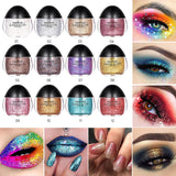 MKNZOME Holographic Silver Body Glitter, 6 Colors Hair Glitter Face Glitter, Body Glitter for Women, Glitter Makeup, Holographic Cosmetic Laser Powder Festival Glitter Makeup