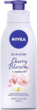 NIVEA Oil Infused Cherry Blossom & Jojoba Oil Body Lotion (400Ml), 24Hr Nourishing Body Moisturiser with Jojoba Oil, Fast Absorbing Moisturising Cream for Dry Skin