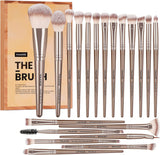 MAANGE Makeup Brushes 20Pcs Makeup Brush Set Premium Synthetic Foundation Face Powder Blush Concealers Make up Brushes Sets with Gift Box（Champagne)