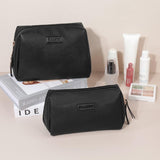 MAANGE 2 Pcs Small Makeup Bag for Purse, Cosmetic Bags with Zipper Make up Bag of Soft PU Leather Travel Makeup Bag for Women Cute Makeup Pouch