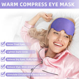 Cavoilu Sleep Mask, Starry Gel Eye Mask Cooling Eye Masks for Dark Circles and Puffiness, Sleeping Mask Blockout Eye Cover Shades Warm & Cold Ice Pack for Dry Eye, Home Office Travel Gifts for Women