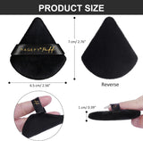 12 Pieces Triangle Powder Puff MAGEFY Makeup Puff Soft Powder Puffs for Face Eye Body Cosmetic Foundation Setting Powder Puff Makeup Tool Black