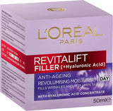 L'Oréal Paris, Day Cream, Plumping and Anti-Wrinkles, Revitalift Filler, 50Ml