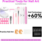 Saviland Acrylic Nail Kit with Drill – Nail Kit Acrylic Set for Nails Extension with Acrylic Powder and Liquid Set Acrylic Nail Brush Builder Nail Gel Portable U V Light for Nails Kit Set for Home DIY