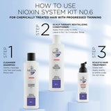 NIOXIN System 6 Duo Pack, Cleanser Shampoo + Scalp Therapy Revitalising Conditioner (1L + 1L), for Chemically Treated Hair with Progressed Thinning