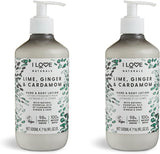 I Love Naturals Lime, Ginger & Cardamon Hand & Body Lotion, Essential Oils of Cardamon, Ginger & Sage, Crafted with Ingredients Such as Shea Butter, 100% Recycled Bottle & Vegan-Friendly - 2 X 500Ml