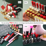 40 Grids Lipsticks Holder - Clear Acrylic Lipgloss Lipstick Organizer and Storage Display Case for Lip Gloss, Lipstick Tubes