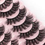 10 Pairs 7D False Lashes ,False Lashes Wispy False Eyelashes Short Fake Eyelashes Fluffy for Women'S