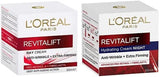 L'Oréal Paris Revitalift, Anti-Wrinkle & Extra-Firming Skincare with Pro-Retinol, Anti-Ageing Day & Night Creams 50Ml, Duo Bundle