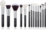 Jessup Makeup Brush Professional Blush Blending Concealer Powder Foundation Eye Brush Eyeshadow Cosmetics Set Black T180