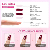 Vishine Red Colors Collection Gel Polish Set- Pack of 6 Colors Shine Finish and Long Lasting, Soak off UV LED Gel 8Ml/Pcs Gift Set