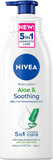 NIVEA Aloe Vera and Soothing Body Lotion (400Ml), 48Hr Nourishing Body Moisturiser, Intensive Moisturising Cream with Aloe Vera, Body Lotion for Dry Skin