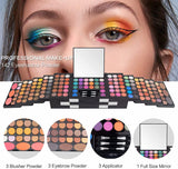 194 Eyeshadow Palette Makeup Set- All in One Ultimate Combination Set with 184 Shimmer and Matte Eye Shadow,2 Contour, 2 Blusher,6 Brushes and 6 Eyebrow Makeup,Girls,Women Full Cosmetic Kit (194 Colors)