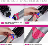 Hot Air Brush, AU PLUG Blow Dryer, 6IN1 Hair Dryer Brush Styling Tools Salon Negative Ionic Electric Hair Straightener＆Curly Hair Comb,Detachable Hot Hair Brush