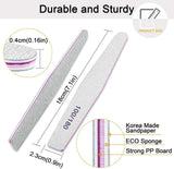 12Pieces Nail File, Professional Nail Files and Buffers 100/180 Grit Reusable Double Sided Emery Board Washable Nail Files for Acrylic Nail Gel Nails or Natural Nails, Nail Styling Tools for Home and Salon Use (Rectangle)