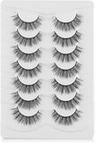 Onlyall Fake Eyelashes Natural Look False Lashes Fluffy Natural Lashes Pack 12MM 3D Faux Mink Lashes A06 7 Pairs