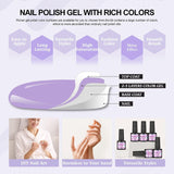 COSCELIA Gel Nail Polish Set and 36W U V Lamp for Nails Soak off Polishes with Base Coat Top Manicure Tools Decoration Pedicure Art Design, 1 Pack, 8.0 Millilitre