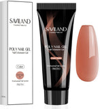 Saviland Poly Extension Gel Dark Nudes 100G Poly Gel-Classic Builder Nail Gel for Nails Poly Nail Gel for Nail Extension Enhancement Nail Art Design Manicure Starter Kit for Nail Salon Gifts for Women