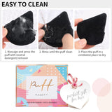 12 Pieces Triangle Powder Puff MAGEFY Makeup Puff Soft Powder Puffs for Face Eye Body Cosmetic Foundation Setting Powder Puff Makeup Tool Black