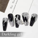 Senvenski Gel Nail Polish White Black Silver Grey Glitter Color Changing Thermal Magnetic Cat Eye Mood Temperature Chameleon Gift Soak off UV LED Art Manicure Varnish (HS004)