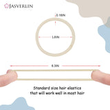 JASVERLIN Blonde Hair Elastics Ties - No Damage Ponytail Holders for Thick Curly Hair, Hair Bands for Women and Girls - Super Stretchy Rubber Bands for Hair - Assorted Hair Styling Accessories - 1/8 Inch 50 Pieces (Desert Dahlia)