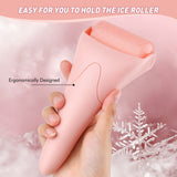 LATME Ice Roller for Face Eyes,Womens Gifts,Face Massager Roller Puffiness Migraine Pain Relief and Minor Injury (Pink)