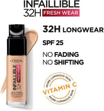 L'Oréal Paris Infallible 32HR Freshwear Foundation with SPF25 and Vitamin C - 300 Amber