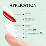 TOMICCA Gel Nail Polish- Red Color Gel Nail Polish Soak off Nail Lamp Nail Art Manicure Salon DIY at Home, 8Ml