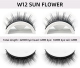 Reusable Self Adhesive False Eyelashes No Glue or Eyeliner Lashes Eyelashes Easy to Put on Non-Slip Waterproof Self Sticking False Lashes for Women 2 Pairs (F12)