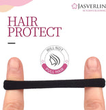 JASVERLIN 100 Pcs Soft Large Cotton Hair Ties, Stretch Nylon Hair Bands Ponytail Holders for Thick Heavy Curly Hair, Gentle Hold No Slip No Damage Seamless Scrunchies Headbands 1.5Inch (Oceanic Siren)