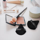 Flytianmy 9Pcs Triangle Powder Puffs, Face Makeup Puff for Body Loose Powder Beauty Makeup Tool Black