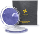 OMIRO Compact Mirror, 3½" 1X/10X Magnification Mini Folding Makeup Mirror for Purses (Color of the Year 2022 - Very Peri)