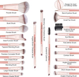 MAANGE Makeup Brush Set 23 Pcs Makeup Brushes Premium Synthetic Make up Brushes Professional Face Powder Blush Pointed Eyeshadow Blending Brush Kit, Graduation Gift (Pinkgold)